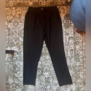 Leith Black Elastic High Waisted Rise Trousers